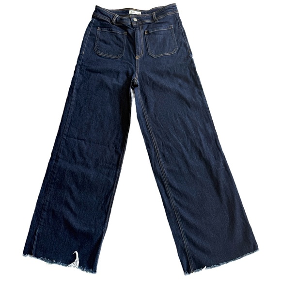Oat New York Denim - OAT‎ New York Dark Wash Wide Flare Jeans Size 10